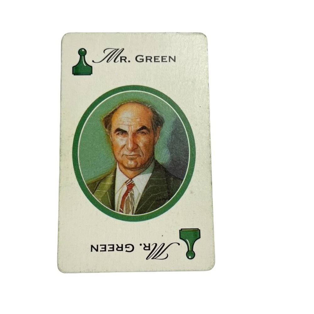 Vintage 1998 CLUE Character Card Mr Green Replacement Game Piece u